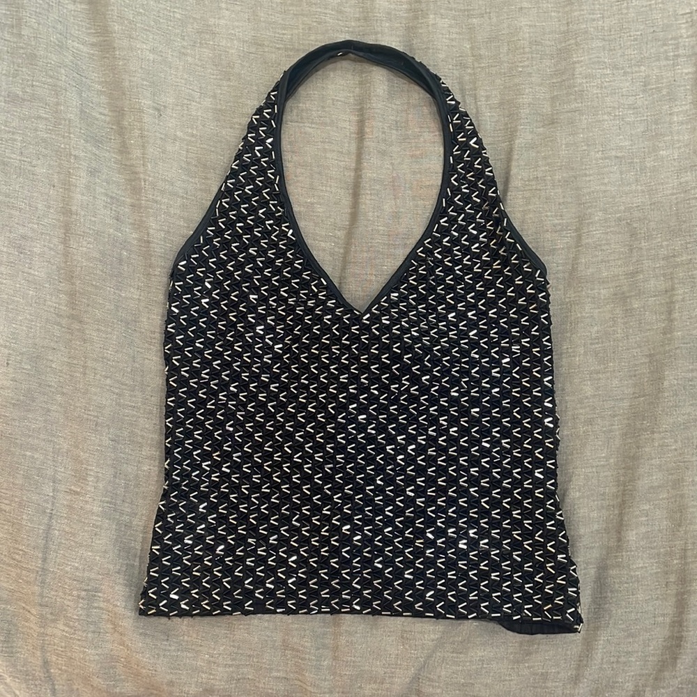 Cache halter beaded top